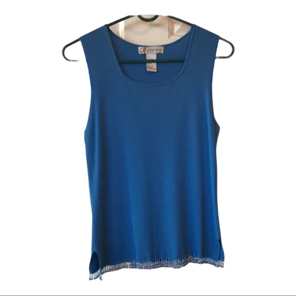 Dress Barn | Sleeveless Blue Knit Tunic